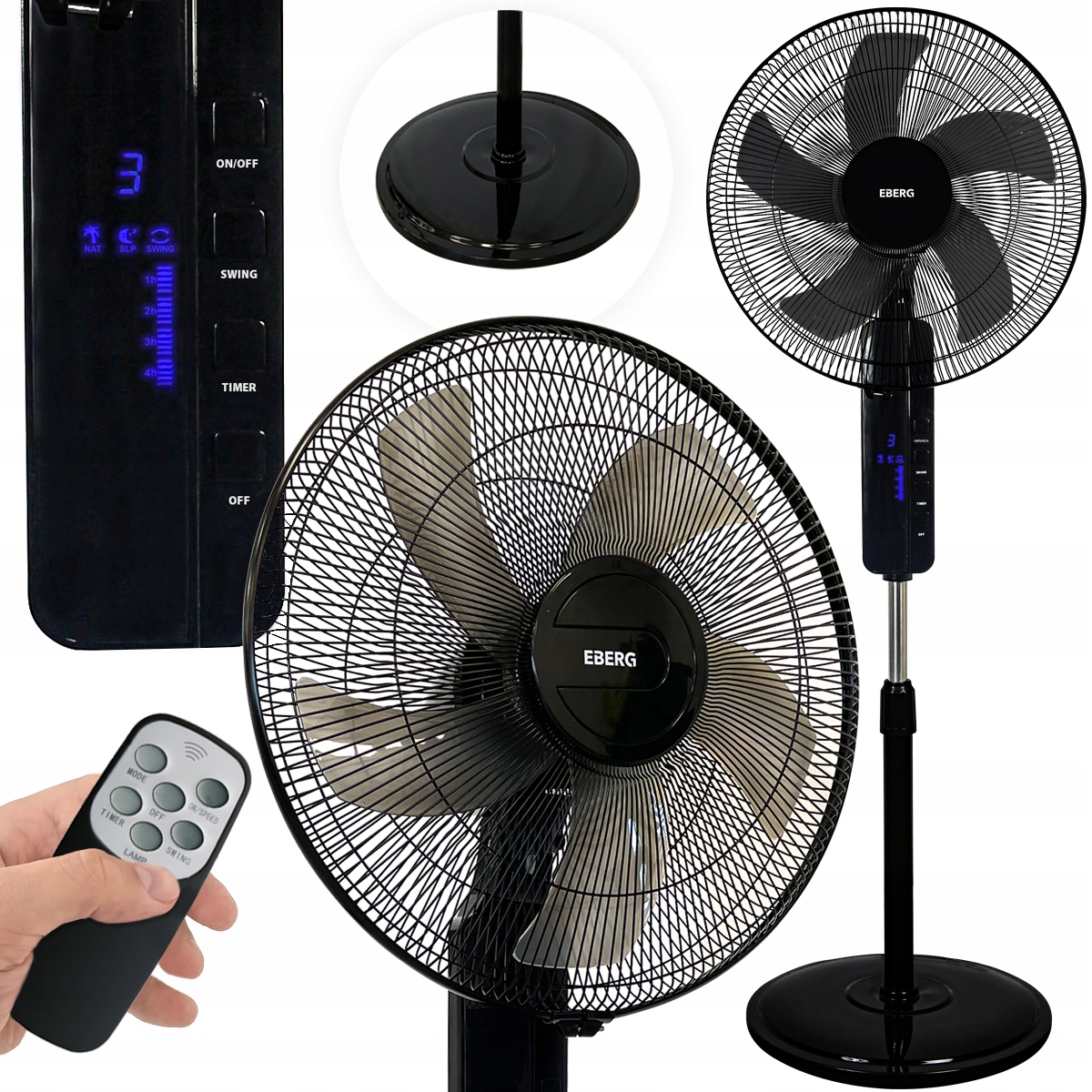Podlahový ventilátor EBERG FLY čierny